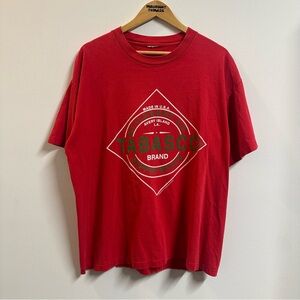 Vintage Tabasco Hot Sauce Mens Tshirt Red XL